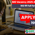 NIO Vacancy 2025 Apply Online NIO का full form क्या है