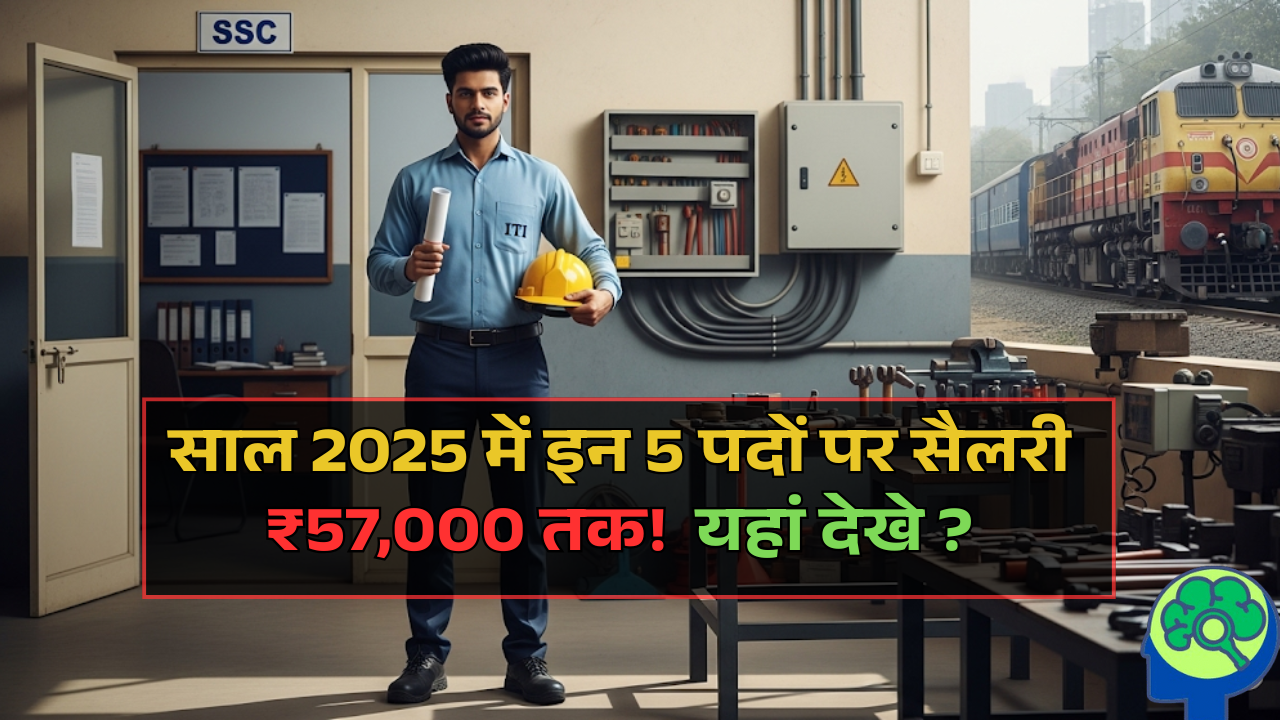 ITI Holder Govt Jobs: साल 2025 में इन 5 पदों पर सैलरी ₹57,000 तक! (रेलवे/एसएससी)।