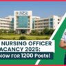 Sgpgi Nursing Officer Vacancy 2025: सैलरी 44,900 से 1,42,400 रुपये
