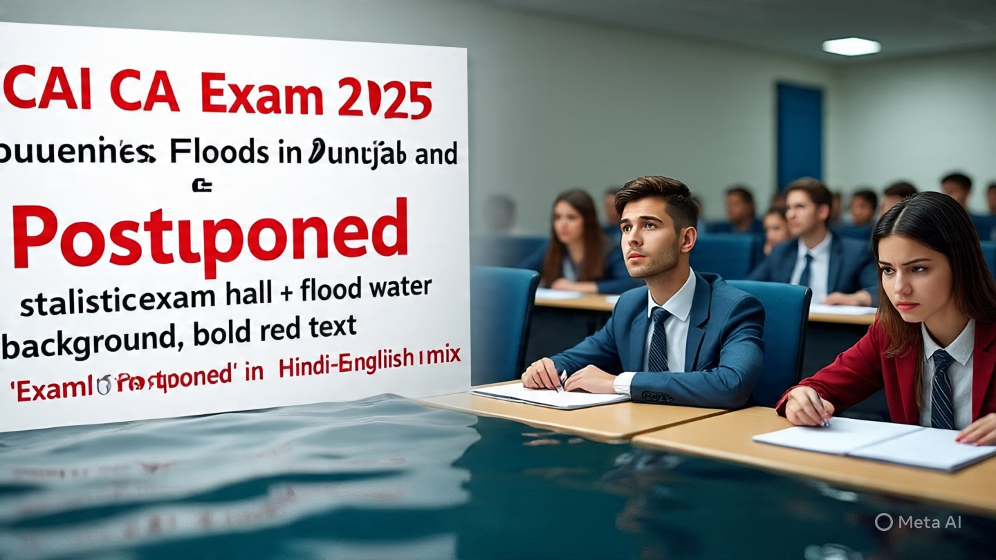 ICAI CA Exam 2025 Postponed Punjab Jammu Floods