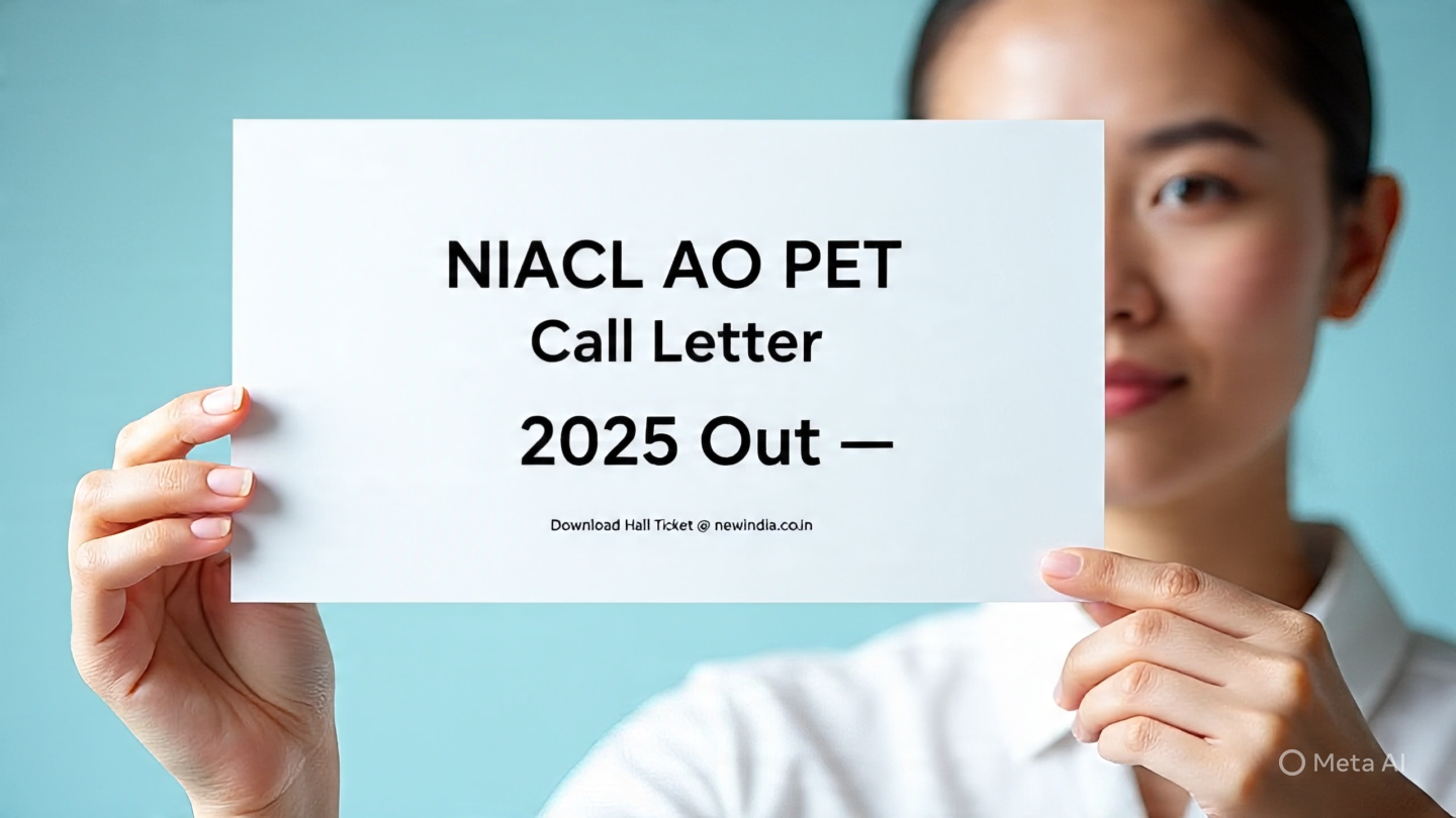 NIACL AO PET Call Letter 2025 Download Link, NIACL AO Prelims Exam Hall Ticket @ newindia.co.in
